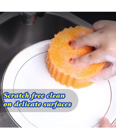 Scrub Shooting Star- Dish Sponge Scratch-Free Multipurpose Dish Sponges for Kitchen and Bathroom Dual-Sided Dish Sponges for Scrubbing + Wiping Spills BPA Free (3 Count) - Buy Online on GoSupps.com