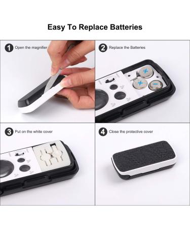 JARLINK 2 Pack LED Slide-Out Jewelers Loupe - 10X 20X 30X Illuminated Multi-Power Eye Loop Magnifier with UV Black Light - Ideal for Gems, Jewelry, Coins, Stamps - White & Black (2 Pack) - Buy Online on GoSupps.com