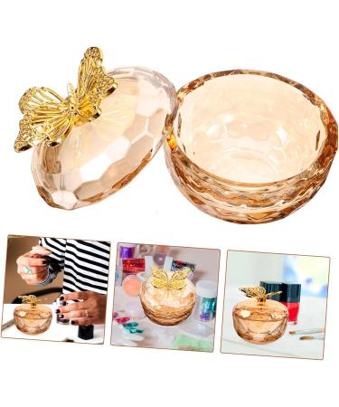 PAMINGONO Nail Art Brush Cup Decorative Nail Brush Cup Manicure Nail Dish Glass Nail Art Dish Nail Art Accessories Nail Dappen Dish Decorative Glass Dish for Acrylic Nails Manicure Nail Cup - Buy Online on GoSupps.com