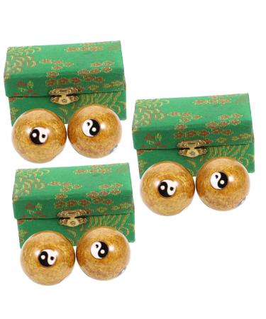 Gatuida 6 STK Massage balls Massage balls for adult massage balls made of metal stressball stress ball stress balls for adult hand exercise balls handballs made of metal sport the ball rolling bell play