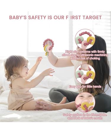 BPA-Free Baby Bite Ring Toy Keys Red Teething Aid for Babies 3 Months+ - Buy Online on GoSupps.com