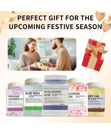 24K Gold Jelly Mask Powder | Anti-Aging Peel Off Hydro Face Mask for Dullness & Fine Lines | DIY Spa Facial Treatment 23 FL OZ - Buy Online on GoSupps.com