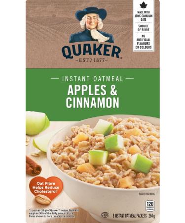 Quaker Apples & Cinnamon Instant Oatmeal Multi-Pack 8 Packets 264g (Pack of 12) - Buy Online on GoSupps.com