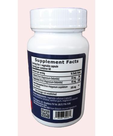 True Nano Resveratrol Supplement 60 Capsules Supports Immune Health and Anti-Aging - Buy Online on GoSupps.com