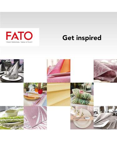 FATO Dry Paper Napkins - Airlaid Textile Effect 50 Pack 40x40 cm 4-Folded Bombay Cappuccino Pattern - Perfect for Dining & Events - Buy Online on GoSupps.com