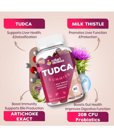 Premium TUDCA Bile Salts Gummies - 2000mg High Potency Liver Support Supplement Liver Detox & Repair with Milk Thistle Artichoke Probiotics - Vegan 30 Servings 60 Count (Pack of 1) - Buy Online on GoSupps.com