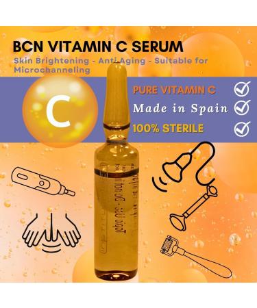 Vitamin C Serum Ampoules - 20% Pure Vitamin C for Skin Brightening & Dark Spot Correction | Anti-Aging Serum | Made in Spain 10 x 5 ml - Buy Online on GoSupps.com