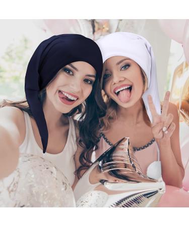 Adjustable Night Sleeping Cap Set with Pom Ball - 4 Colors - Buy Online on GoSupps.com