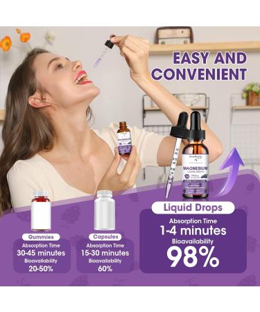 GREENPEOPLE Magnesium Glycinate Liquid Drops - 1000mg 5-in-1 High Absorption Liquid Magnesium for Sleep with D3/K2/B6 | Fast-Acting Bone Muscle & Sleep | Sugar-Free Grape Flavor 2fl Oz Grape 2 Fl Oz (Pack of 1) - Buy Online on GoSupps.com