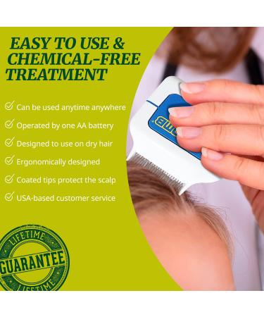 LiceGuard RobiComb Electric Head Lice Comb - Powerful Lice & Eggs Zapping Tool - Buy Online on GoSupps.com