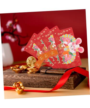 ABOOFAN 16 Pcs Monthly Card Folding Lai Si Feng Gift Bag Pouch Coin New Year Money Pouches japandi Decor Decorations Envelope Paper Foldable Pocket Purse Asia New Year red Money Gift - Buy Online on GoSupps.com