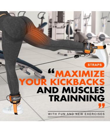 HPYGN Padded Ankle Strap for Cable Machine - Adjustable Comfort Ankle Cuff for Glute Workouts, Leg Extensions, and Booty Hip Abductors Exercise - Buy Online on GoSupps.com