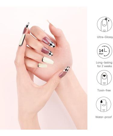 DANNI & TONI 28 Semi Cured Nail Wraps | Soft Self-Adhesive Gel Stickers | Salon-Quality Manicure Set - Buy Online on GoSupps.com