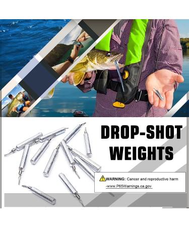 AMYSPORTS Drop Shot Weights - Saltwater & Freshwater Fishing Lead Sinker - Bass Rig Cylinder - Catfishing Size 6 (3/4oz.) - 25 pcs - Buy Online on GoSupps.com