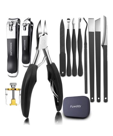 Ingrown Toenail Clipper Nail Cutter Pedicure Knife Thick Nail Clipper Senior Callus Remover Tools Men Women (black)