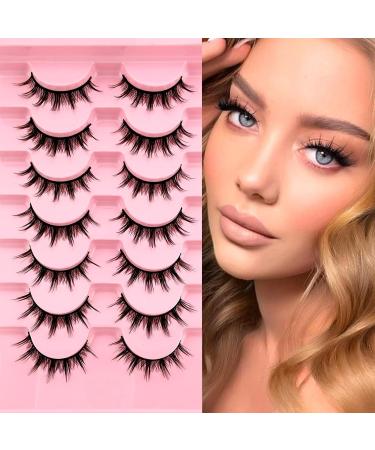 7 Pairs Manga False Eyelashes - Natural Look Anime & Cosplay Lashes 15mm Faux Mink Spiky Fake Lashes - International Shipping Available! - Buy Online on GoSupps.com
