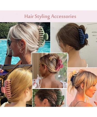6pcs Large Hair Claw Clips Claw Clips for Thick Hair Non-Slip Matte Hair Clips Colorful Claw Clips for Woman and Girls Hair Styling Accessories - Buy Online on GoSupps.com