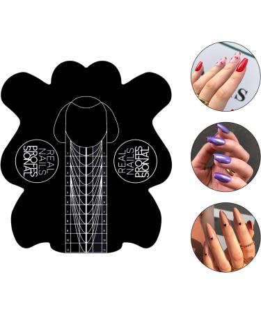 BNG 100 Pcs Square Nail Forms - French Acrylic UV Gel Tips & Stencil for Master Manicure - Black Extension Tools - Buy Online on GoSupps.com