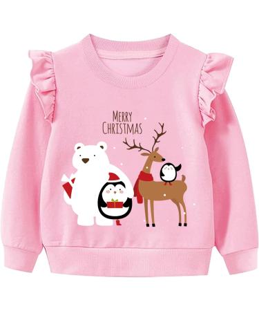 Girls Christmas Jumper Sweatshirt - Santa Claus Reindeer Top | Ages 1-7 Years - Buy Online on GoSupps.com