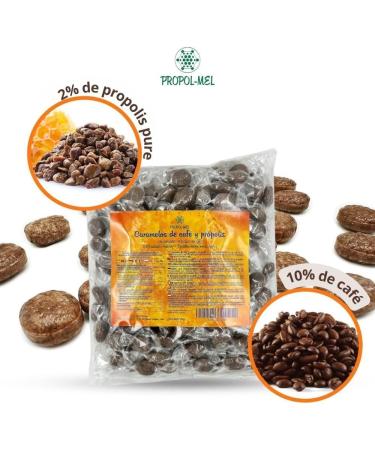 Propol-Mel - Coffee and Propolis Candy 500g | Sugar Free | Gluten Free | Handmade Spain | Oral and Throat Care | Intense Coffee and Propolis | For Bad Breath - Buy Online on GoSupps.com