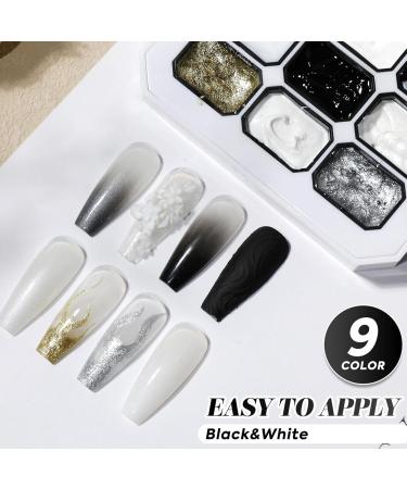 Gel de peinture pour ongles Ensemble cosm tique 9 grilles d grad longue dur e kit de peinture professionnel pour sculpture des ongles | Pigment facile appliquer pour les d butants les salons - Buy Online on GoSupps.com