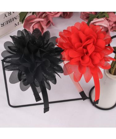 XIMA Chiffon Flower Headbands for Girls - Pack of 15 | Kids Teens Hair Accessories - Buy Online on GoSupps.com