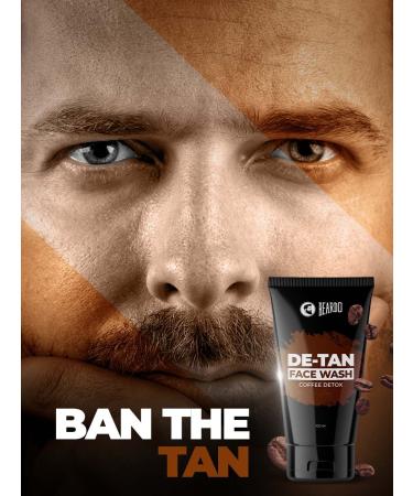 BEARDO De-Tan Facewash for Men - Tan Removal & Oil Control | 100 ml Coffee Detox for Skin Inflammation & Sunburn Relief - Buy Online on GoSupps.com