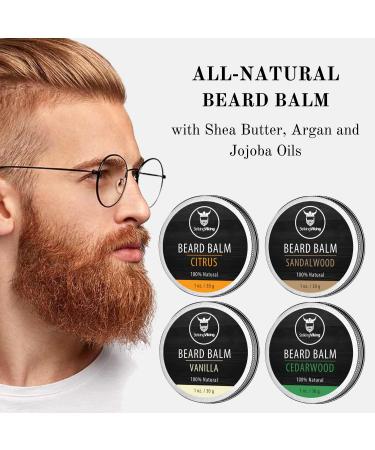 Striking Viking Beard Balm Conditioner Variety Pack - Vanilla Sandalwood, Citrus, & Cedarwood Scents - Styles & Conditions with Natural Oils - Buy Online on GoSupps.com