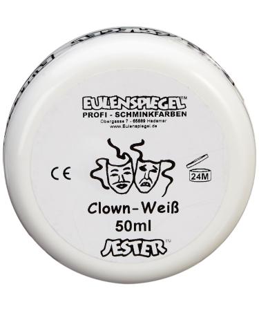 Eulenspiegel 500507 - Clown White 50 ml fat-based cream make-up - Buy Online on GoSupps.com