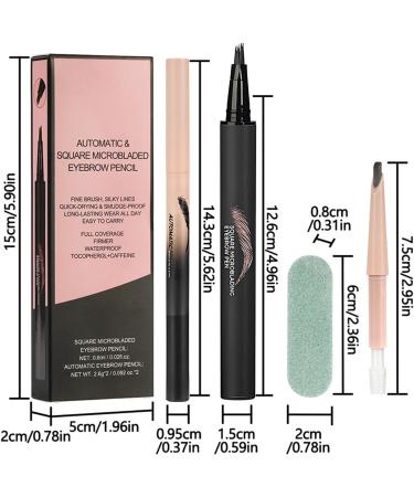  G n rique Liquid Micro-Blading Pen - Curved Eyebrow Pen | Upgraded Waterproof Pencil with 4 Teeth Micro Fork Tip Applicator Lift Natural Eyebrows - Buy Online on GoSupps.com