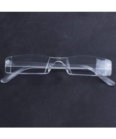 FREDY Rimless Reading Glasses Case Bag - Metal Temple 1.00-4.00 Diopters Clear (300 Degrees) - Shop Internationally! - Buy Online on GoSupps.com
