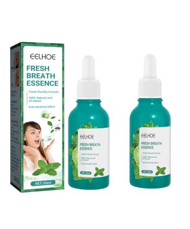 Essence for fresh breath portable cool peppermint mound care essence drops to remove bad bad breath relieve bad smell you keep your breath fresh (2PC)