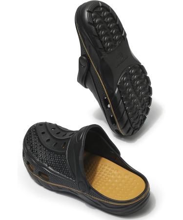 INMINPIN Orthopedic Garden Clogs Arch Support Sandals - Plantar Fasciitis Insoles - Women 9.5-10.5/Men 7.5-8.5 - Classic Black - Buy Online on GoSupps.com