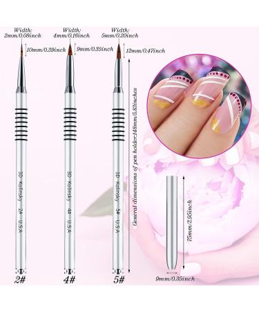 Mifoci 6-Piece 3D Acrylic Nail Brush Set - Kolinsky Painting Brush Pen Kit for Nail Art Salon - Sizes 2/4/5 - Buy Online on GoSupps.com