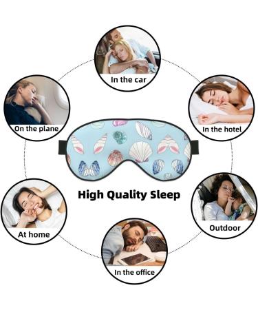 Buy Sea Shell Print Unisex Sleeping Eye Mask - Soft Comfortable & Light-Blocking | Perfect for Travel & Relaxation - Buy Online on GoSupps.com