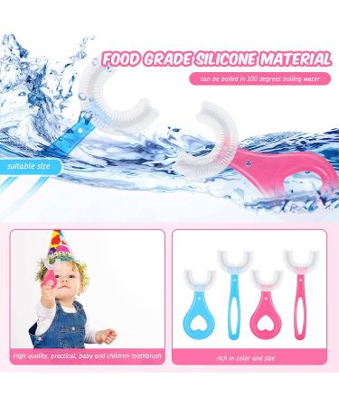 12-Piece Kids U-Shaped Toothbrush Set for 360 Degree Whole Mouth Cleaning | Soft Silicone Toddler Toothbrush with Handle for Boys & Girls - 2 Sizes - Buy Online on GoSupps.com