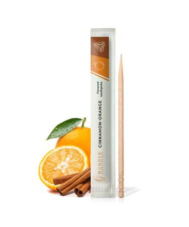 Miracle toothpick with taste - 100x toothpick individually packaged - in 8 refreshing varieties - plastic -free chewing gum - smoking cessation - fresh breath with flavored toothpick - sugar -free cinnamon/orange