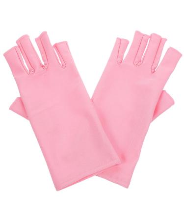 Healeved 2 Pairs Nail Gloves Nail Art Anti-uv Gloves Gel Manicures Gloves Protective Gloves Manicure Uv Gloves Nail Uv Gloves Nail Nails Gel Nail Polish Spandex Fingerless Pink - Buy Online on GoSupps.com