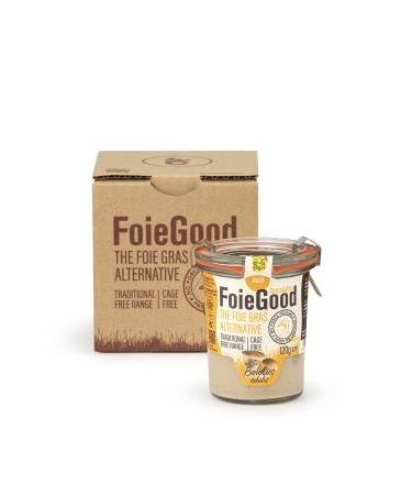 FoieGood - Duck Spread with Boletus - Duck Liver P t - Ideal for Appetizers - Smooth and Creamy - No Forced Feeding - Glass Jar 120 g