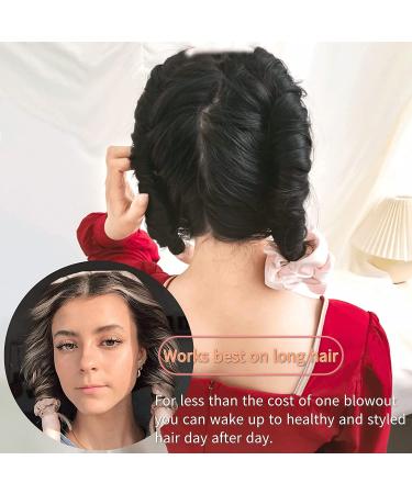 Black Heatless Curling Rod Headband for Long Hair | Overnight Curls with Silk Hair Ties - Buy Online on GoSupps.com