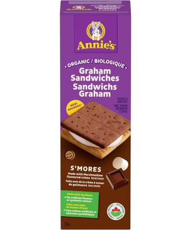ANNIE'S Naturally Flavoured Cookies Graham Sandwiches S'mores Made with Marshmallow Flavoured Creme Organic No Artificial Flavours No Synthetic Colours Snacks 226 Grams Package of Cookies - Buy Online on GoSupps.com