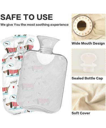 NAANLE DACKEL 2L Large Dog Heat Bottle - Hot Water Bottle for Pain Relief & Therapy | Transparent Bag Included - Buy Online on GoSupps.com