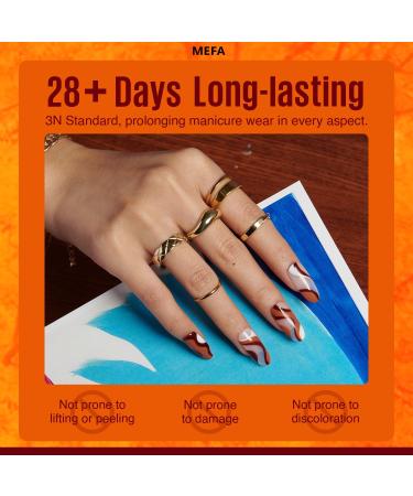 MEFA Brown Gel Nail Polish Set 12 Colors Autumn Winter Red Orange Gel Polish Set Soak Off UV Led Green Nail Gel Manicure at Home DIY Salon for Women - Buy Online on GoSupps.com
