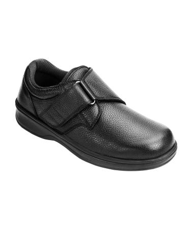 Orthofeet Innovative Diabetic Shoes for Men - Proven Comfort & Protection. Therapeutic Walking Shoes with Arch Support Arch Booster Cushioning Ergonomic Sole & Extended Widths - Broadway 9.5 XX-Wide Black
