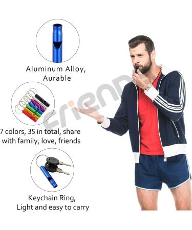 35-Piece Aluminum Emergency Whistle Keychain Set for Camping, Hiking, Hunting - Loud Sound, Cute Colors - Survival Gear - Buy Online on GoSupps.com