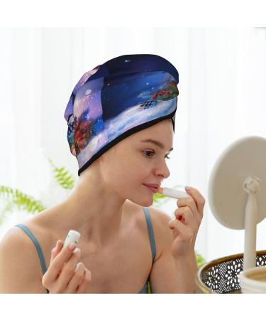 Hair Towel Wrap for Quick Drying - Christmas Lantern Design | Ultimate Hair Drying Turban - Buy Online on GoSupps.com