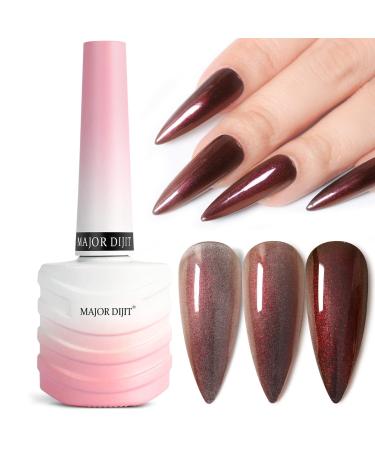Brown Holographic Gel Nail Polish - Magic Chameleon Laser Effect UV Gel Nail Polish - Glitter Gel Nail Varnish - Chrome Nail Gel Polish for Home Soak-off DIY Manicure Nail Art