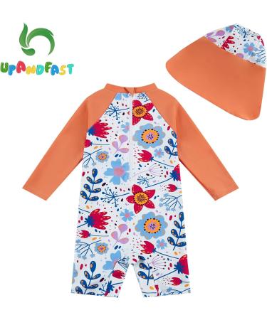 UPF 50+ Sunflower Baby Girls Swimsuit with Snap Bottom | 3-6 Months - Buy Online on GoSupps.com