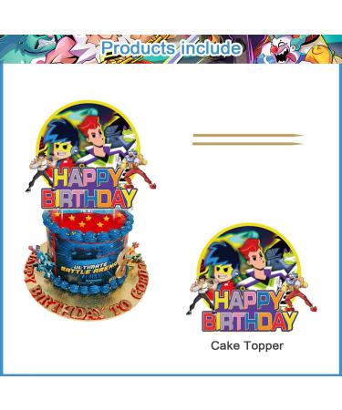 37Pcs Akedo Ultimate Cake Toppers Cupcake Toppers Akedo Ultimate Cake Decorations Arcade Warriors Birthday Party Supplies Decorations - Buy Online on GoSupps.com