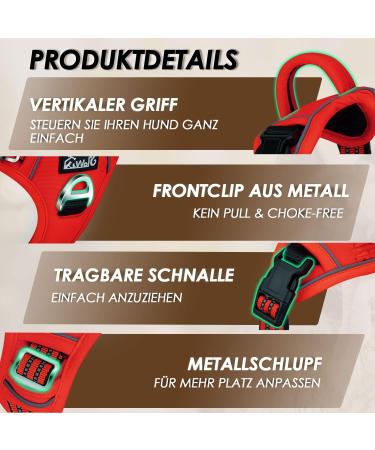 Buy Eyin Adjustable Dog Harness for Medium Dogs - Breathable Reflective & Padded - Perfect for Training (Red M) - Buy Online on GoSupps.com